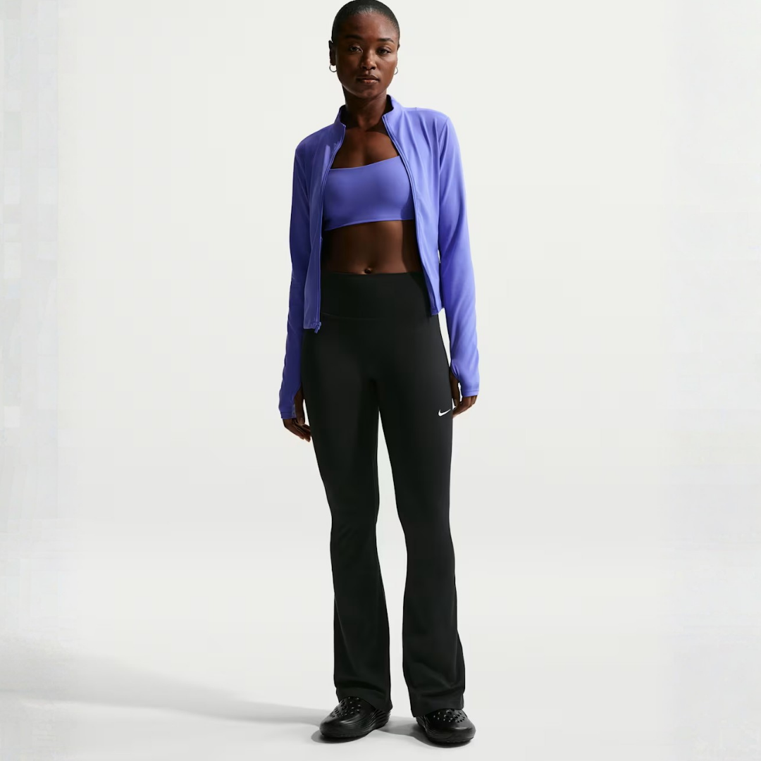 Nike One High-Waisted Flared Leggings: Black