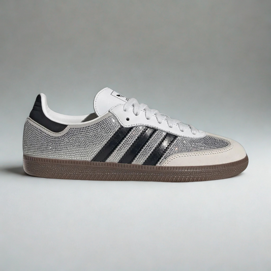 adidas Samba OG Rhinestone Crystal White Silver Women's