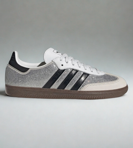 adidas Samba OG Rhinestone Crystal White Silver Women's
