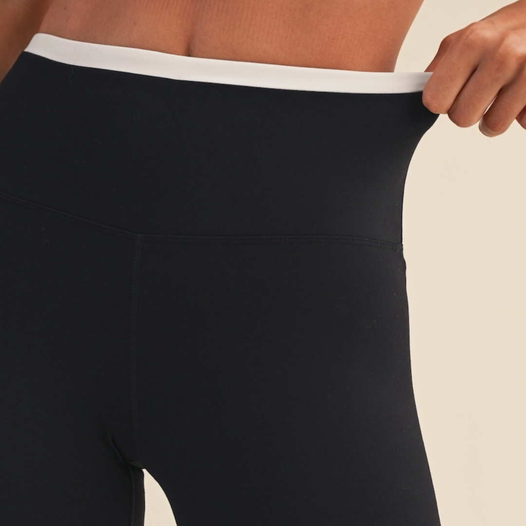 Keeley Contrast Leggings: Black