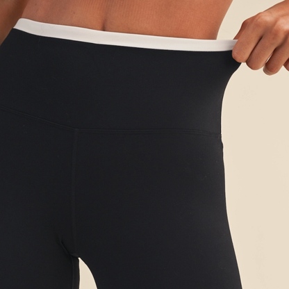 Keeley Contrast Leggings: Black