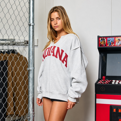 Indiana Reversible Varsity Sweatshirt Grey