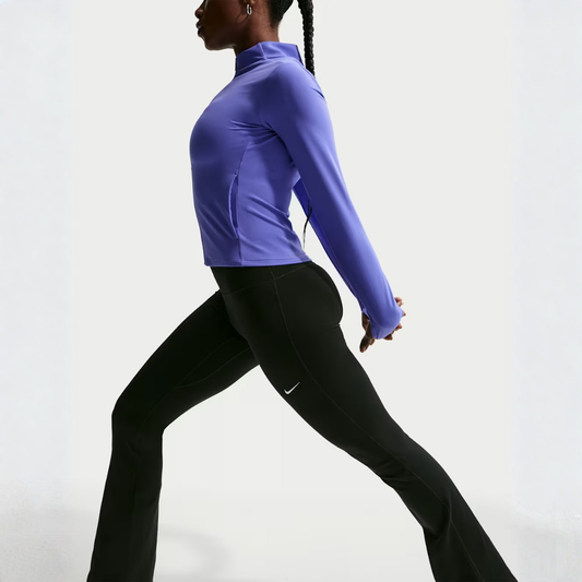 Nike One High-Waisted Flared Leggings: Black