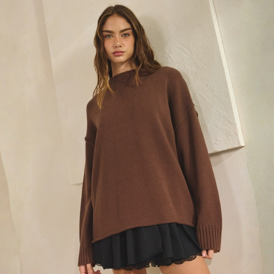 Marlo Chocolate Boyfriend Sweater
