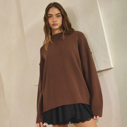 Marlo Chocolate Boyfriend Sweater