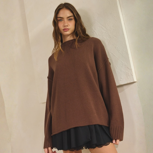 Marlo Chocolate Boyfriend Sweater