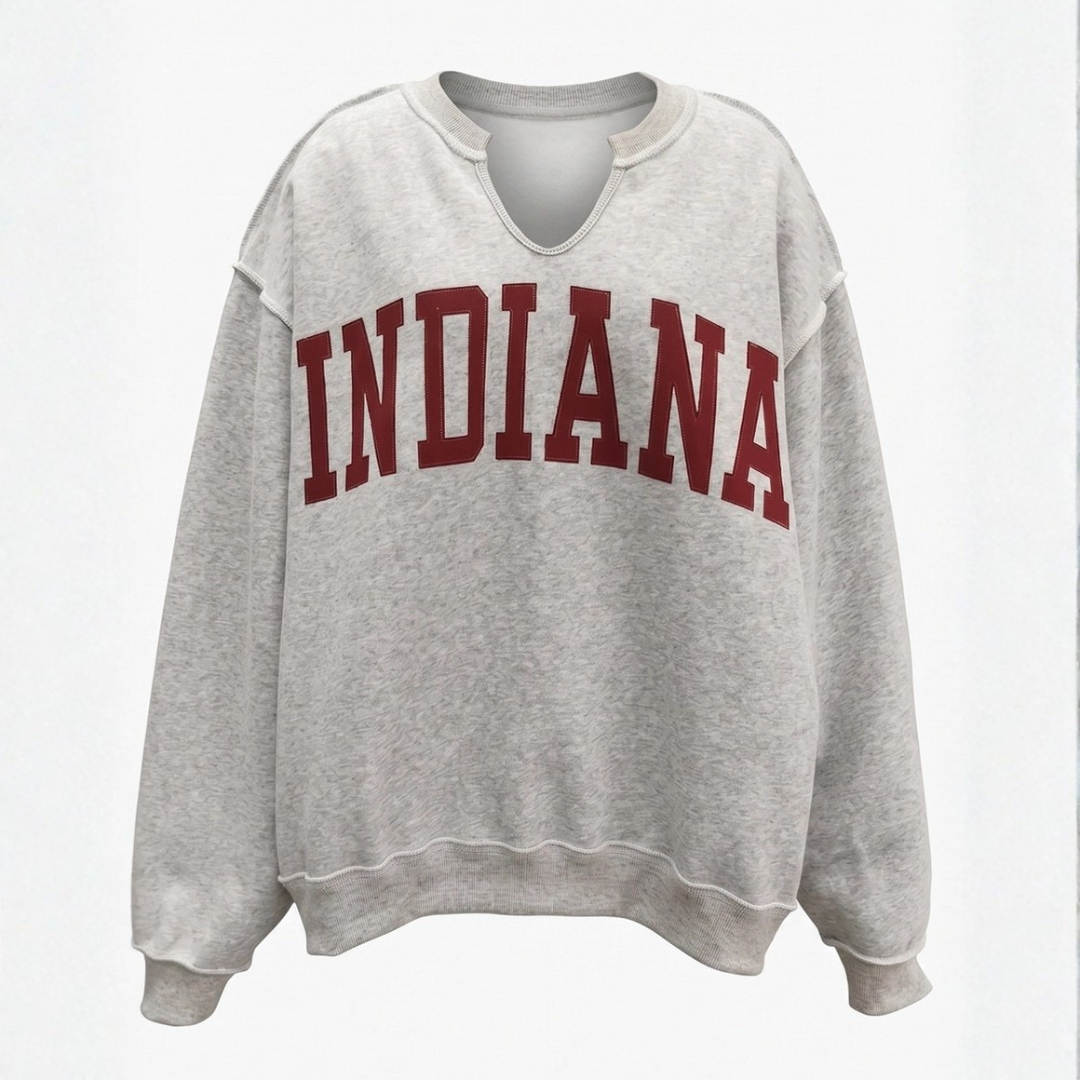 Indiana Reversible Varsity Sweatshirt Grey
