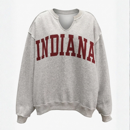 Indiana Reversible Varsity Sweatshirt Grey