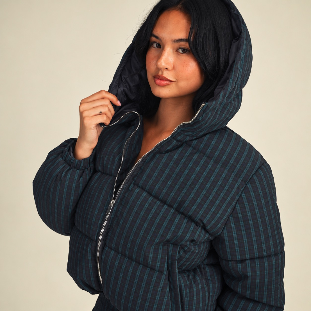 Joan Plaid Puffer Jacket