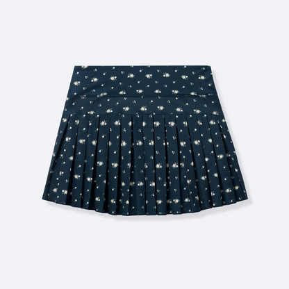 Happy Camp3r - Midnight Blossom Pleated Athleisure Skirt