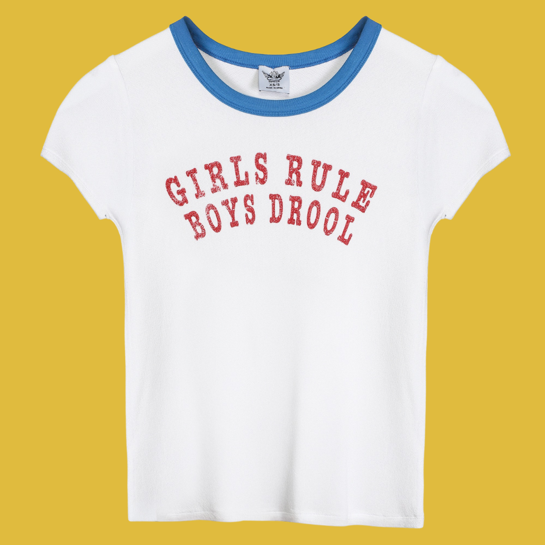 BOYS LIE - GIRLS RULE BOYS DROOL BABY TEE