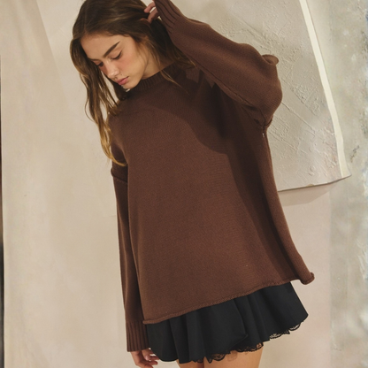 Marlo Chocolate Boyfriend Sweater