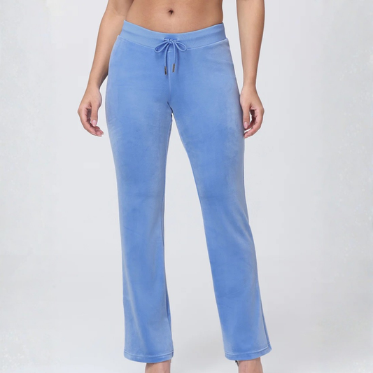 Juicy Couture - OG Big Bling Velour Track Pants: Granada Sky