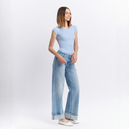 Megan Cuffed Low Rise Baggy Jean
