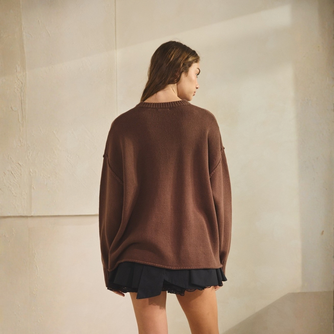 Marlo Chocolate Boyfriend Sweater