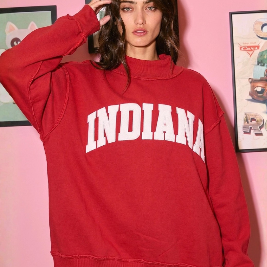 Indiana Mockneck Crew: Red