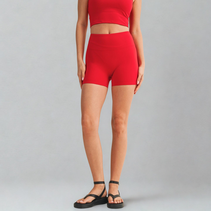 Aaliyah Biker Shorts: Red