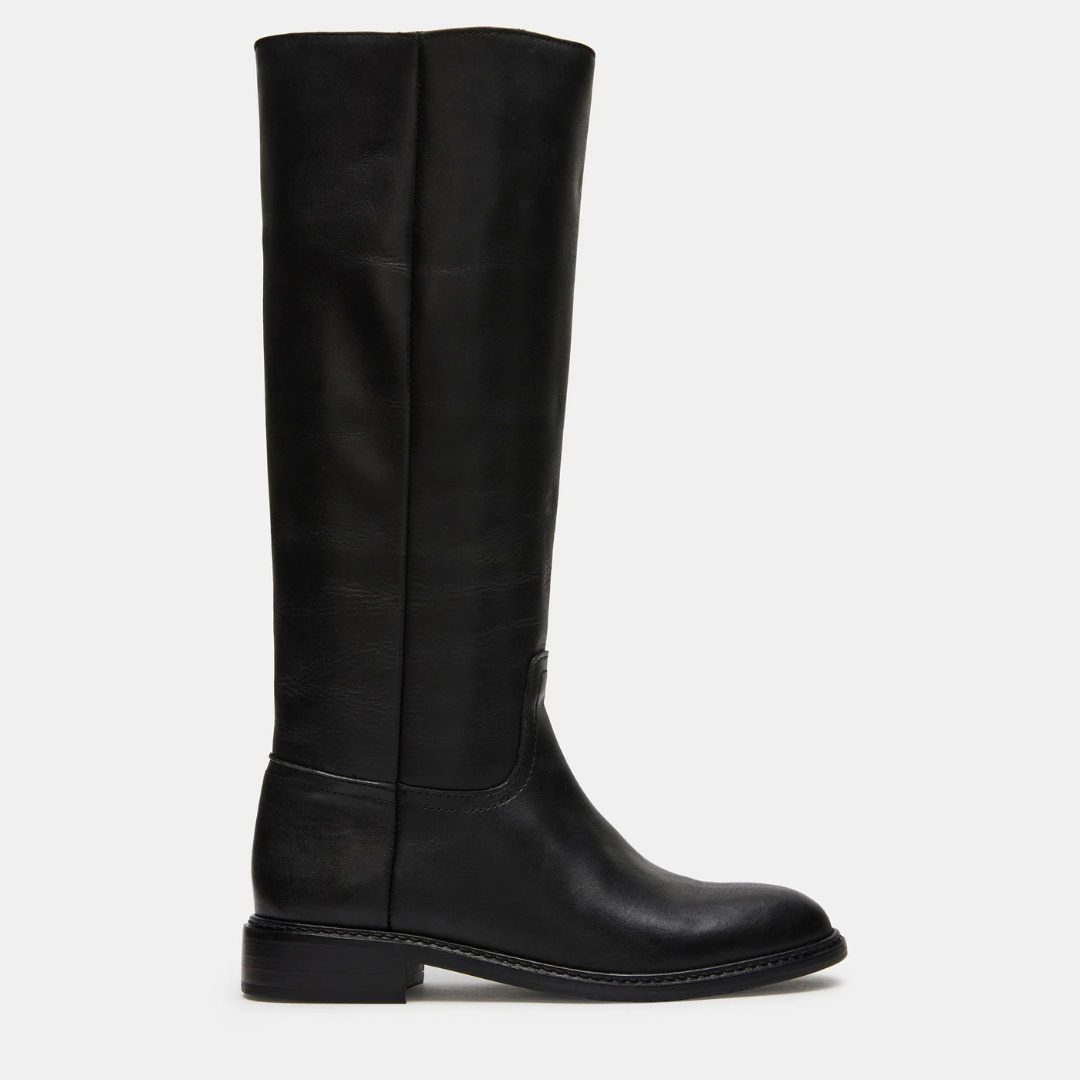 Marna Black Leather Boots