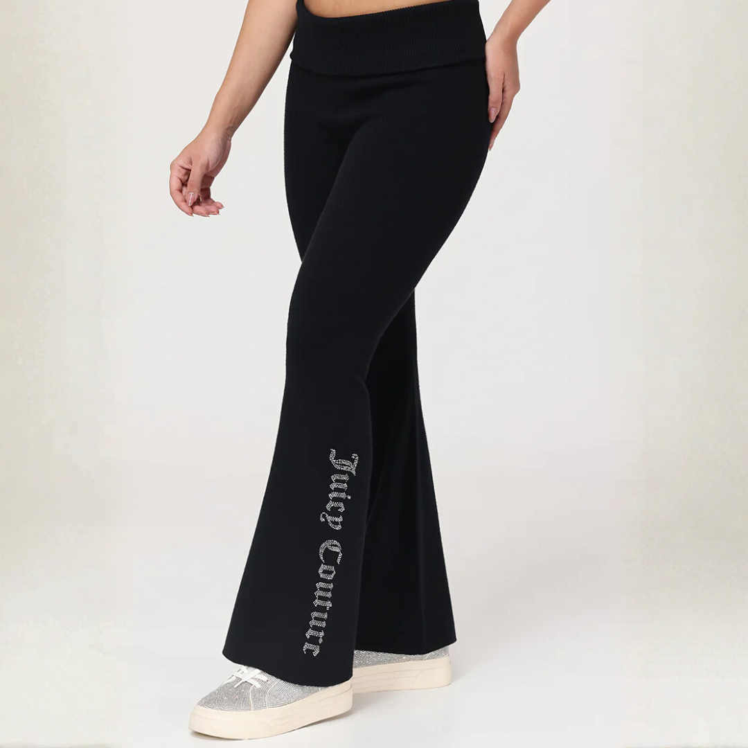 Juicy Couture - Foldover Knit Pants: Liquorice