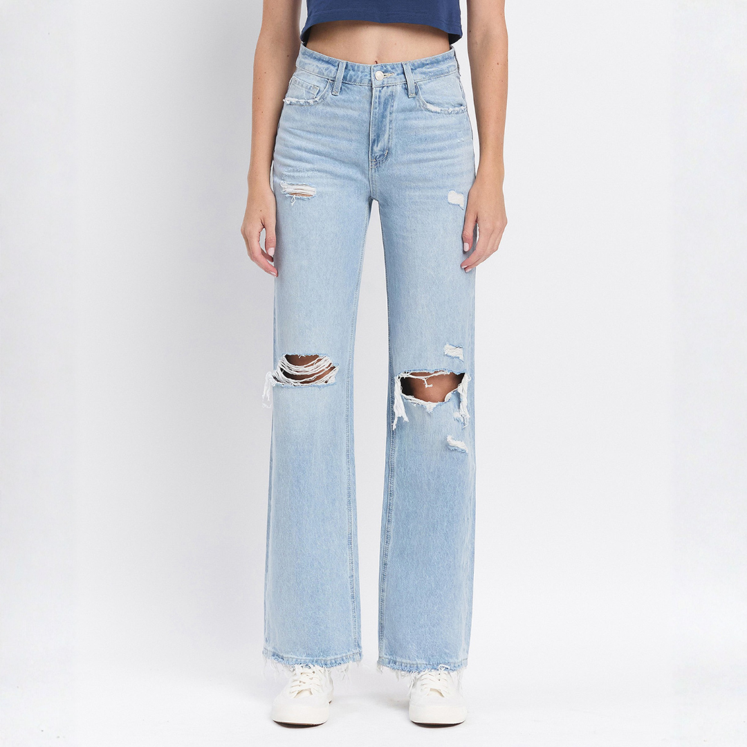 Leslie 90's High Rise Distressed Jean