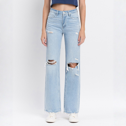 Leslie 90's High Rise Distressed Jean