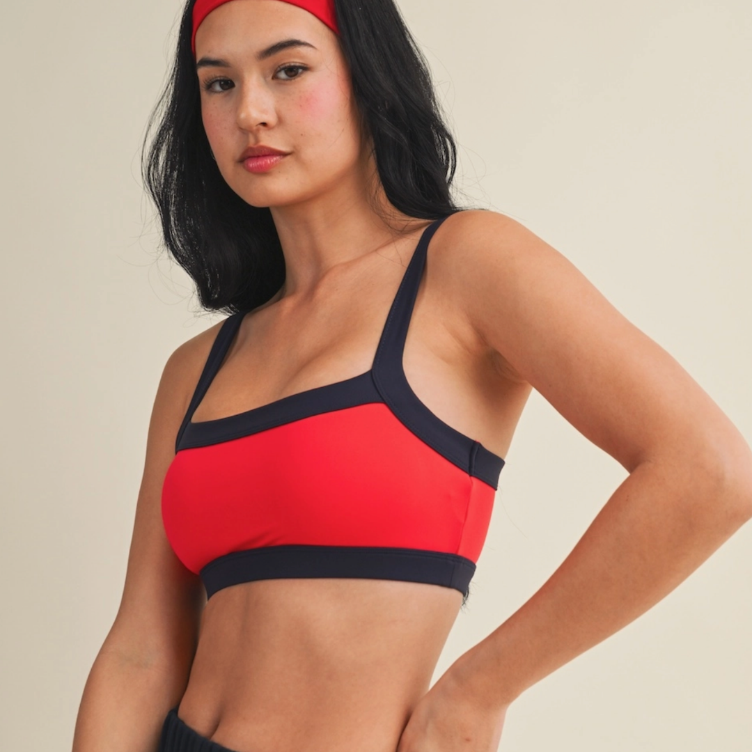 Fabiana Sports Bra: Blood Orange