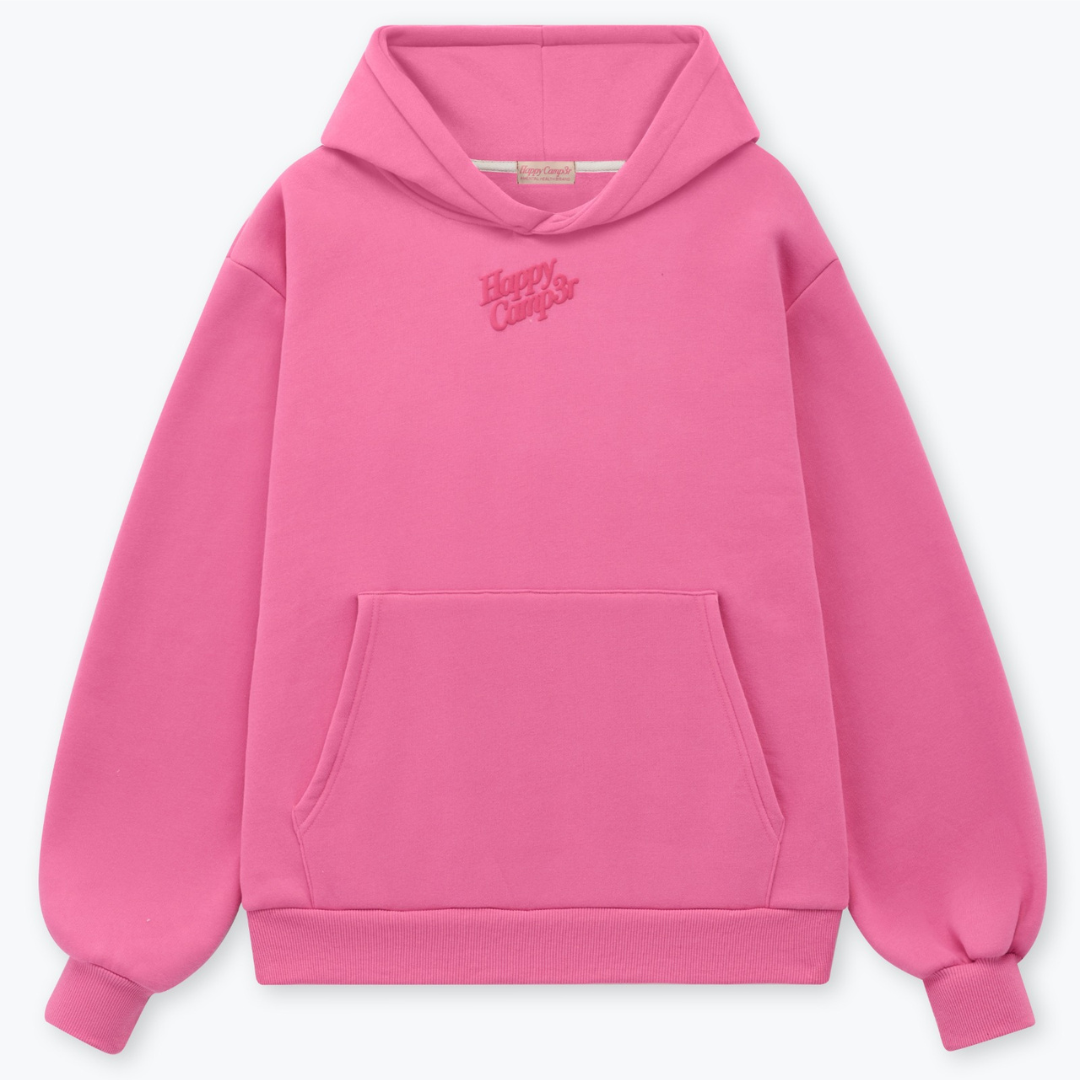 Happy Camp3r - Puff Core Hoodie: Pink