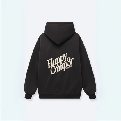 Happy Camp3r - Puff Core Hoodie: Charcoal