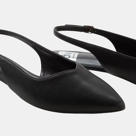 Cawnie Black Slingback Flat