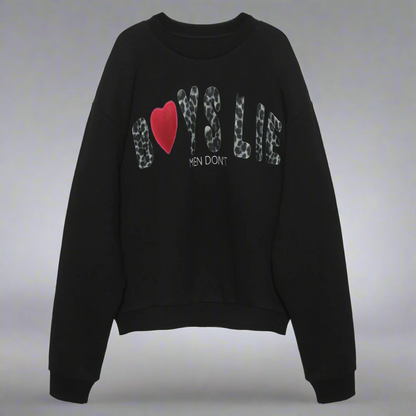 BOYS LIE - CAITLYN CODED KARA CREWNECK: Black