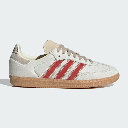 adidas Samba OG Pony Hair Wonder Beige Better Scarlet Women's