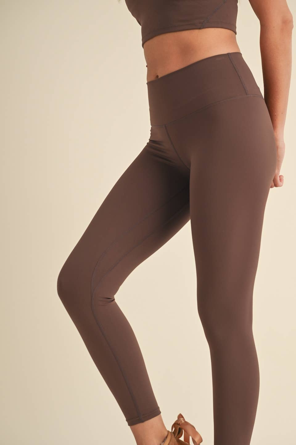 Ava High-Rise Leggings: Chocolate