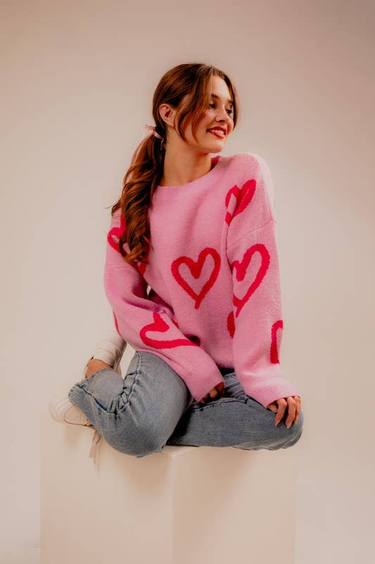 Alix Heart Sweater