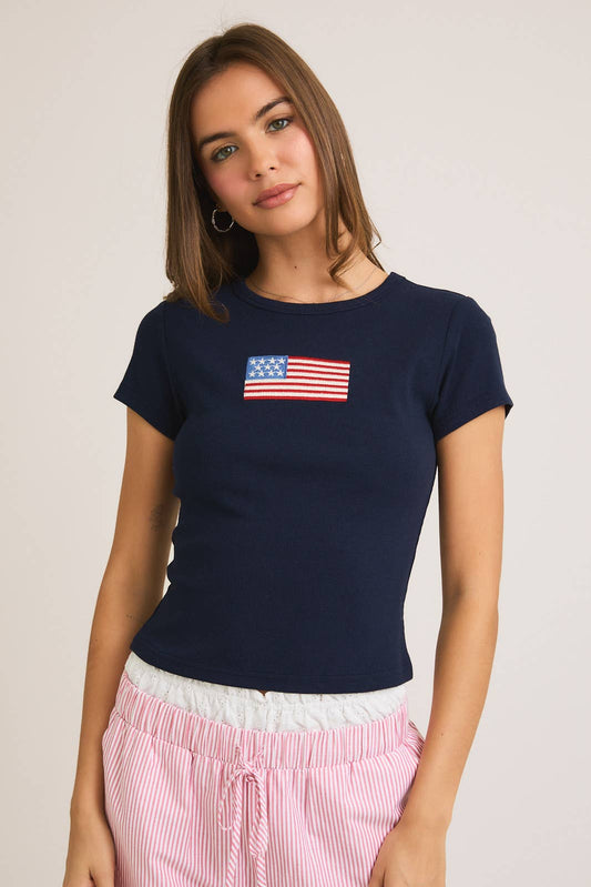 Brooke Tee: Navy