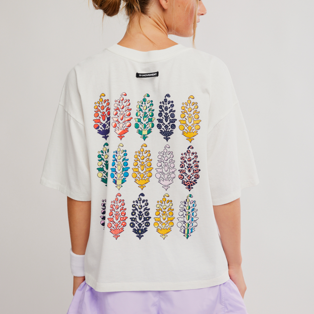 FP Movement - Printed Tackle Tee: White