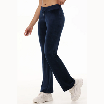 Juicy Couture - OG Big Bling Velour Track Pants: Royal Blue