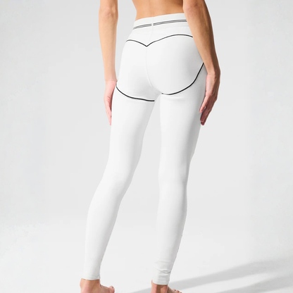 alo - Airbrush High-Waist Heart Throb Legging: White/Black