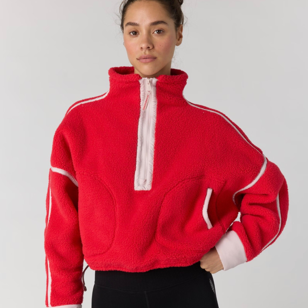 FP Movement - Mountain High Half-Zip Fleece: Candy Apple