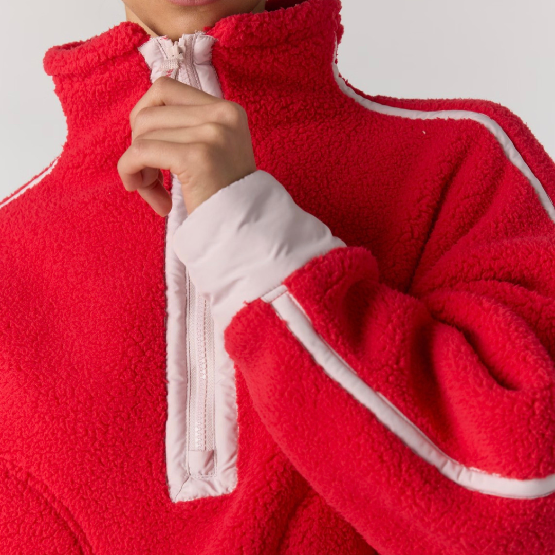 FP Movement - Mountain High Half-Zip Fleece: Candy Apple