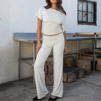 The Off Duty Lounge Pant: Soft Heather Ivory