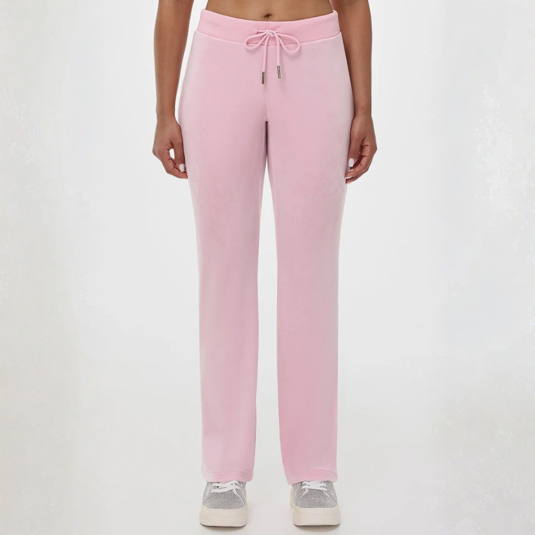 Juicy Couture - OG Big Gold Bling Velour Track Pants: Soft Glow