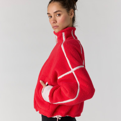 FP Movement - Mountain High Half-Zip Fleece: Candy Apple