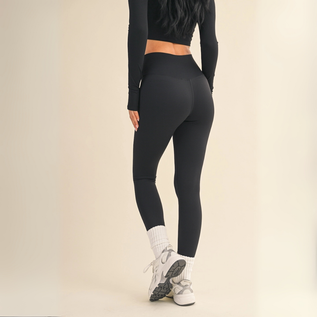 Fabi Crossover Legging: Black