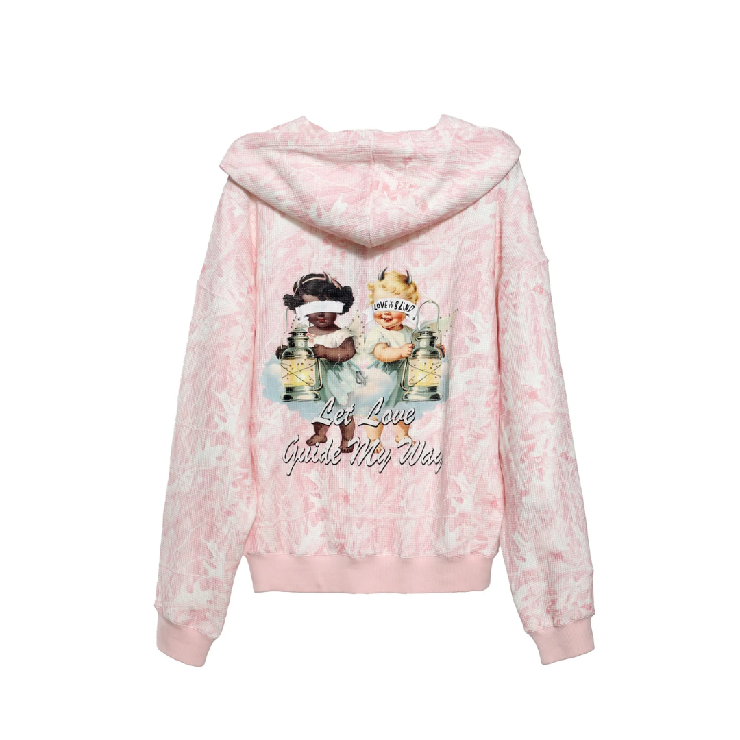 BOYS LIE - LET LOVE GUIDE MY WAY RHINESTONE RACER HOODIE