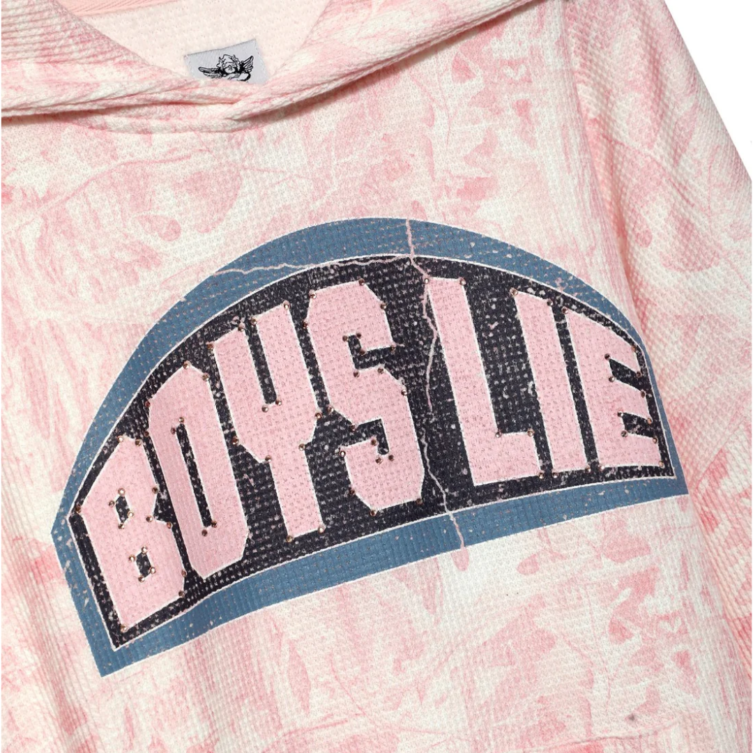 BOYS LIE - LET LOVE GUIDE MY WAY RHINESTONE RACER HOODIE