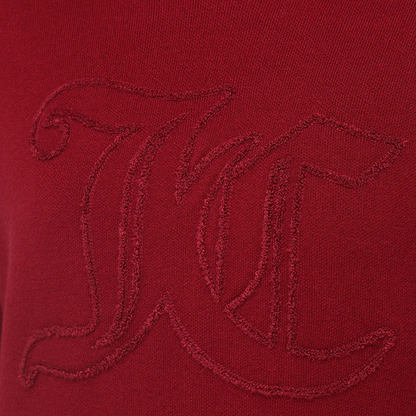 Juicy Couture - Embroidered Oversized Hoodie: Red Dahlia