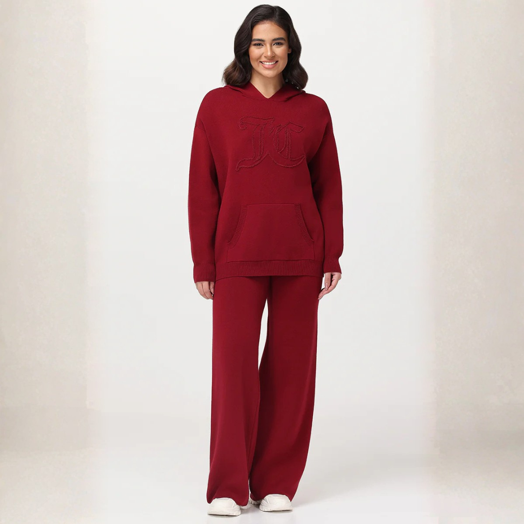 Juicy Couture - Knit Wide Leg Pants: Red Dahlia