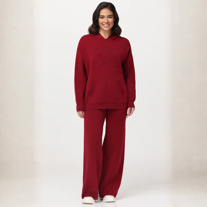 Juicy Couture - Knit Wide Leg Pants: Red Dahlia
