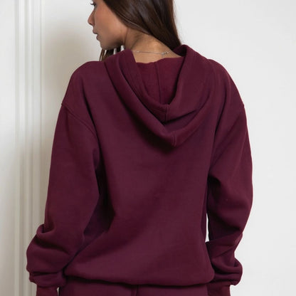 The Off Duty Hoodie: Black Cherry