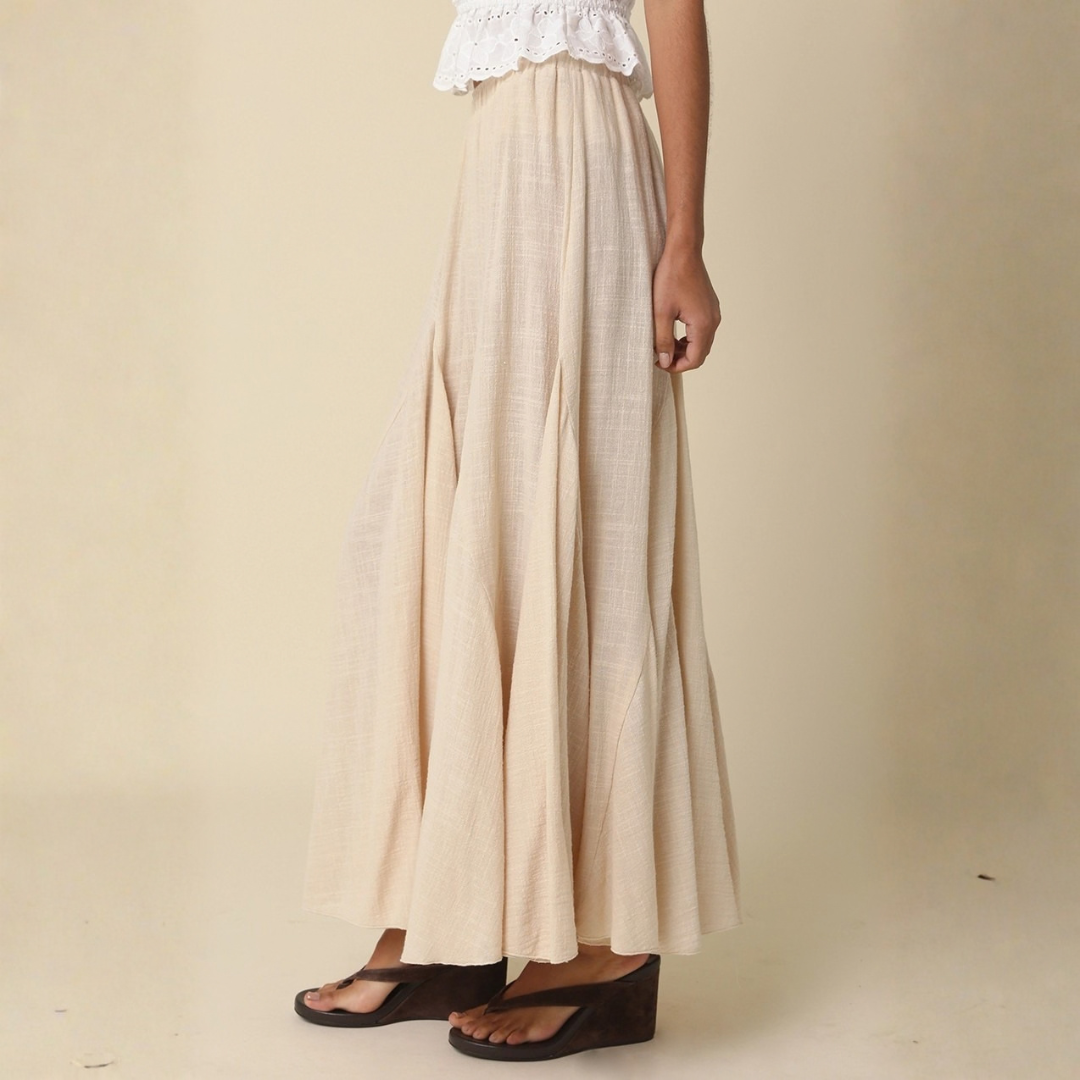 Sadie Pleated Flowy Maxi Skirt